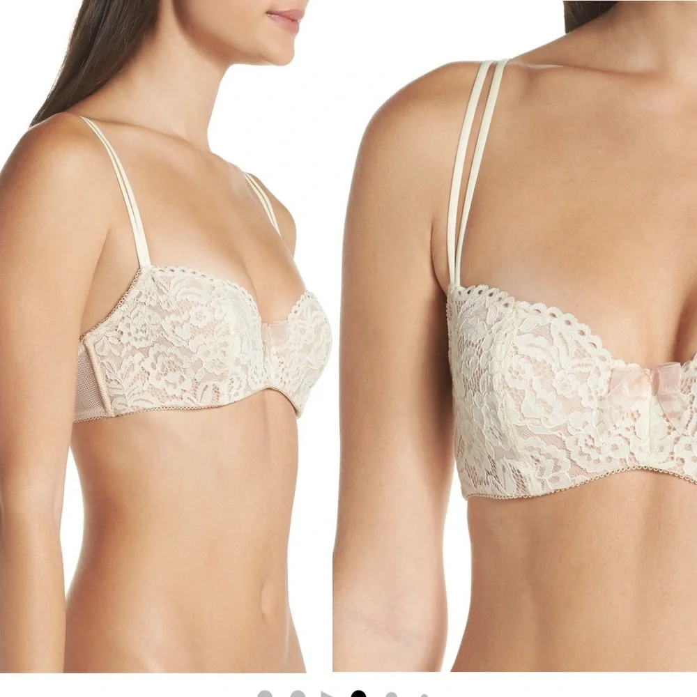 b.tempt’d by Warcoal ivory balconette bra